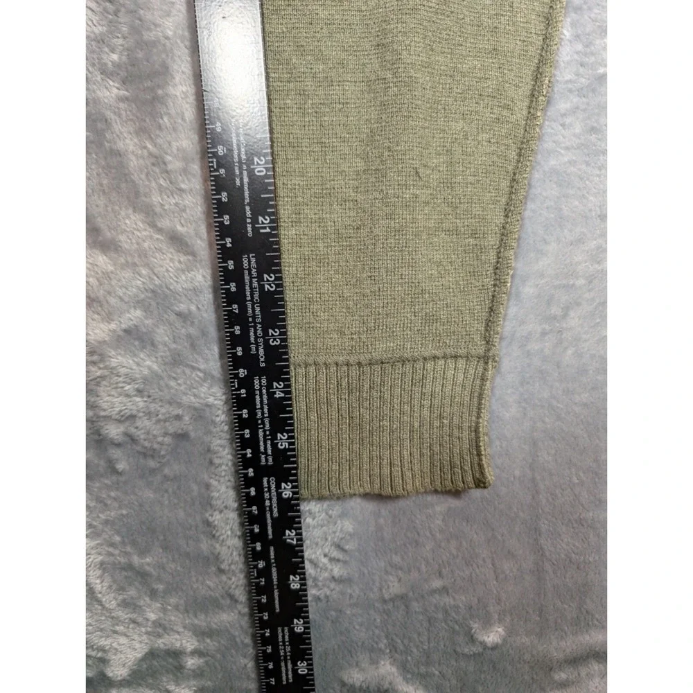 The North Face Quarter Zip Long Sleeve Sweater Mens Sz Medium Wool Blend